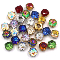 10pcs/Bag 8mm/10mm Fat Square Shape Glass Strass Crystal Sewing Claw Rhinestones Diy Clothing Accessories