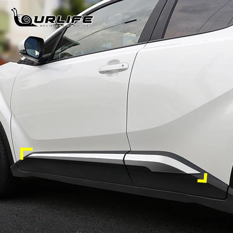 

For Toyota CHR C-HR XA10 2018 2019 2020 2021 2022 Car Side Door Body Trim ABS Chrome Accessories 4Pcs Auto Accessory Replacement