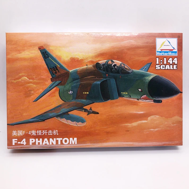 

1: 144 США F4 модель солдатика-призрака Военная сборка самолет ВВС