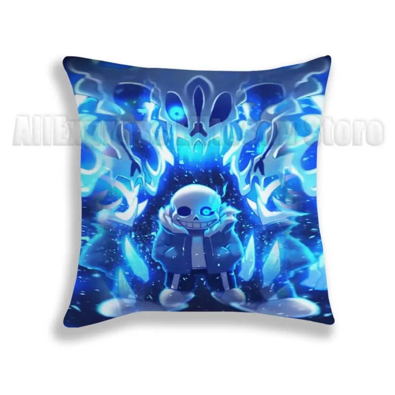 UNDERTALE Sans E Papyrus Federa 45 cm Ragazzi Ragazze Anime Federa Decorativa Soggiorno Divano Fodere per Cuscini Senza Cuscino