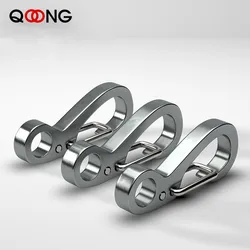 5 PCS Mini Spring Buckle Key Chain 304 Stainless Steel Quick Hook Keychain High Load Bearing Keyring Multi-Purpose Key Ring Q29