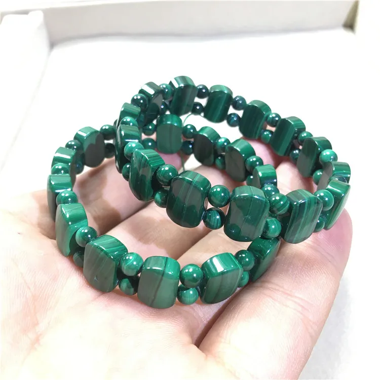 

AA+ Grade 8X12mm Top Natural Malachite Stone Beads Braclet