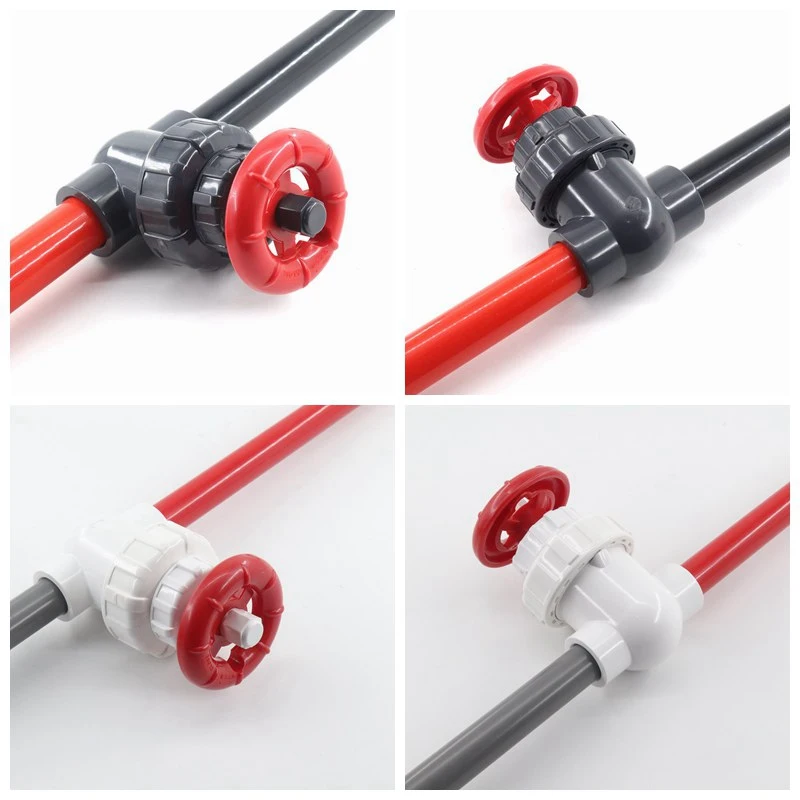 1pcs/2Pcs I.D 20/25/32/40/50/63mm UPVC Plastic Gate Valve Industrial Socket Type Plumbing Sluice Switch Ball Valve PVC Connector