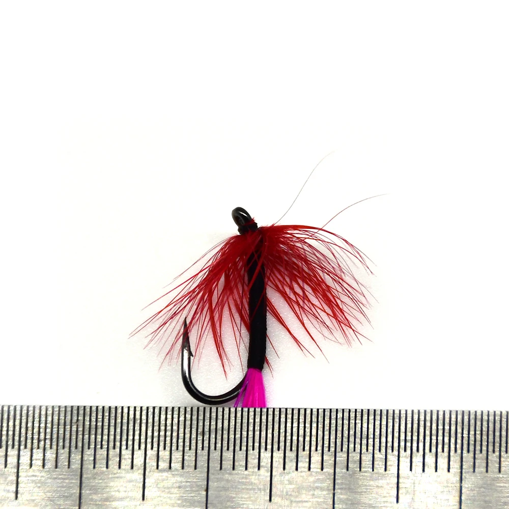 MNFT 10PCS Wet Fly Fishing Lures Magenta Skirt Tail Nymphs Lures 9#  Hook Insect New Product