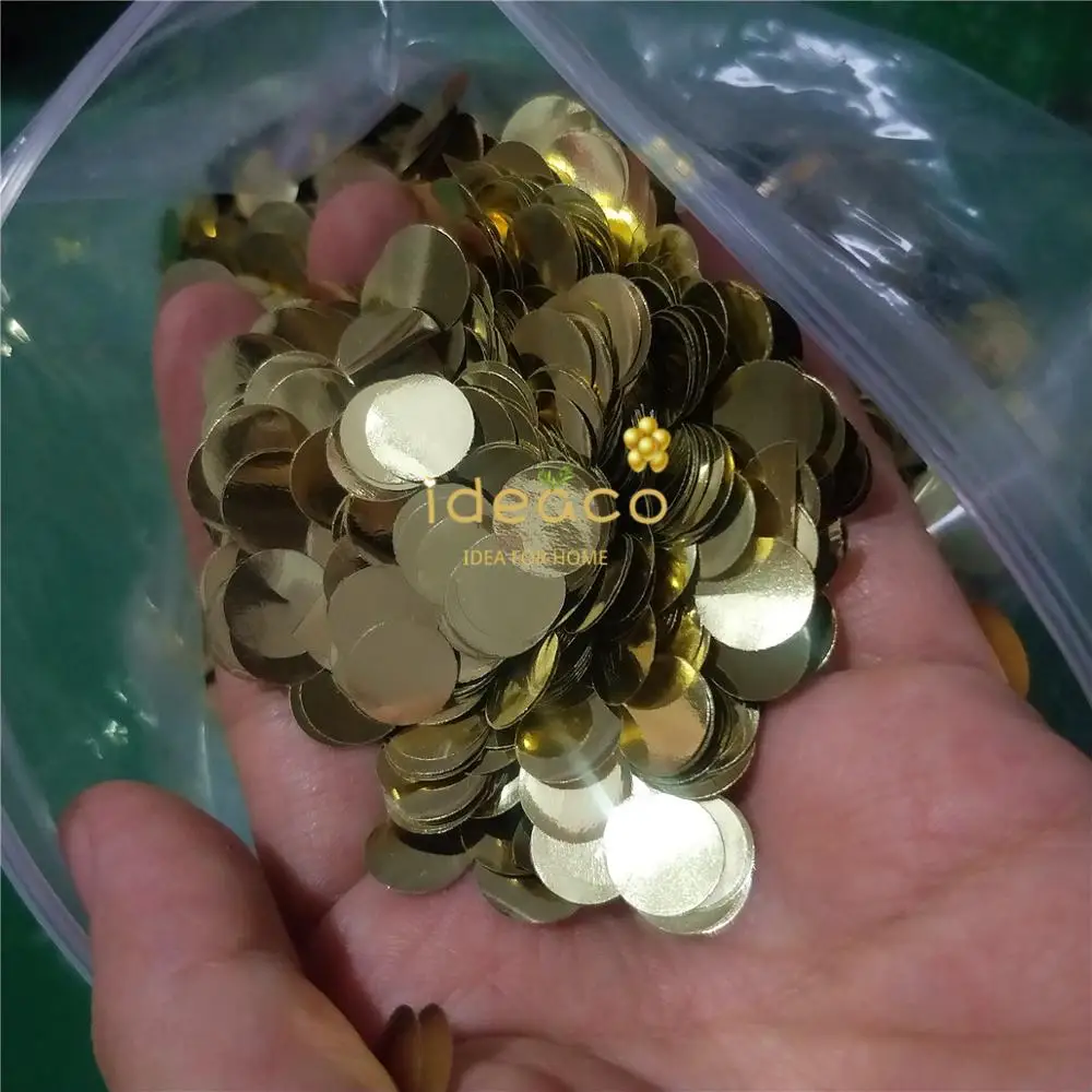 300g 10mm 25mm Champagne Gold Rose Gold Silver Iridescent Table Confetti Metallic Foil for Party Wedding Festival Decorations