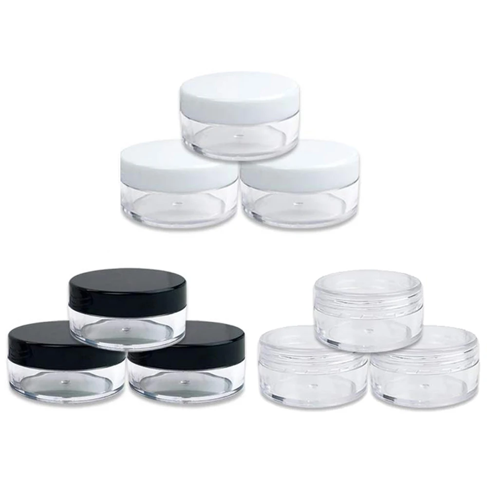 1000pcs 2g/3g/5g/10g Empty Plastic Cosmetic Makeup Jar Pots Clear Sample Bottles Eyeshadow Cream Lip Balm Containers