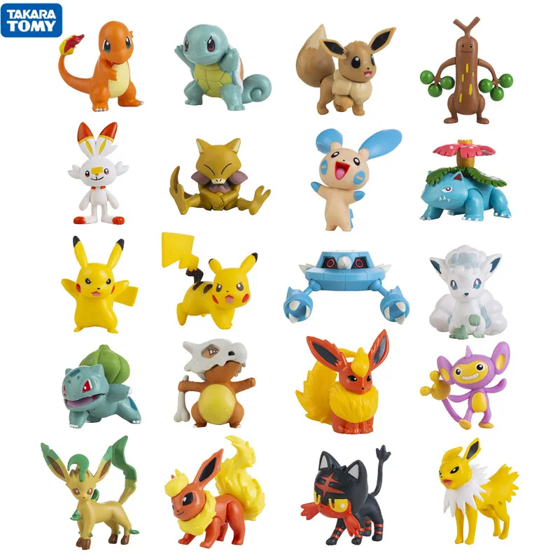 Neue 3-8CM Pokemon Hot Cartoons Film Anime Figur Pikachu Vulpix Eevee Venusaur Sammlung Pet Action Modell Spielzeug geschenke – Detail 1