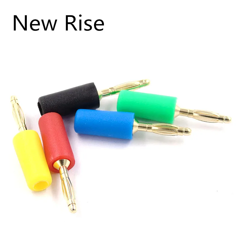 5Pcs/lot Audio Speaker Screw Banana Gold Plate Plugs Connectors mini 2mm Banana Plug For Banana Socket