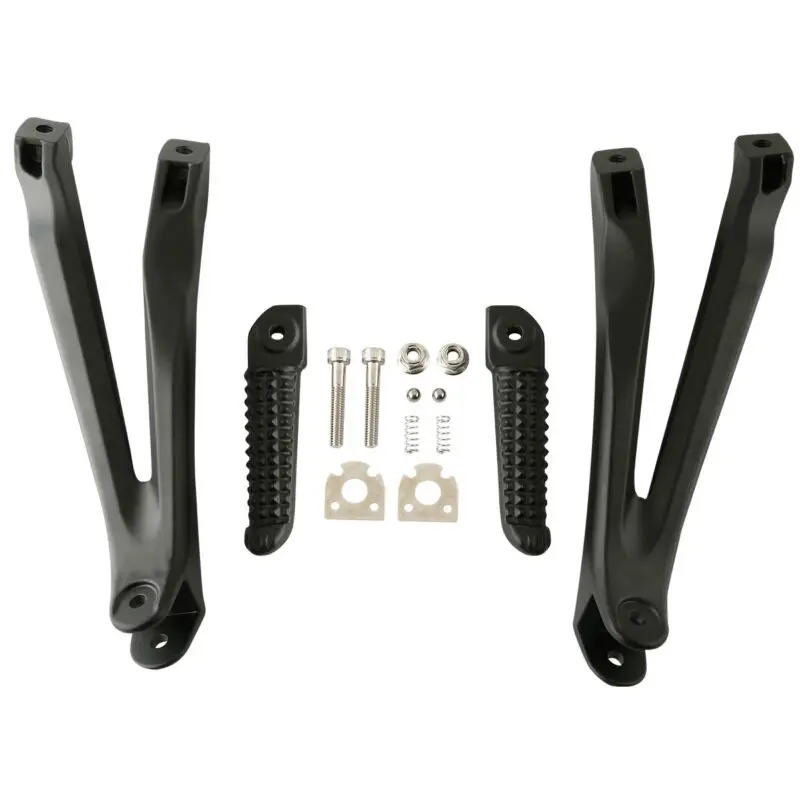 Motorcycle Rear Passenger Footrest Foot Pegs Bracket Pedal Set For Yamaha YZF R1 YZFR1 2004-2008