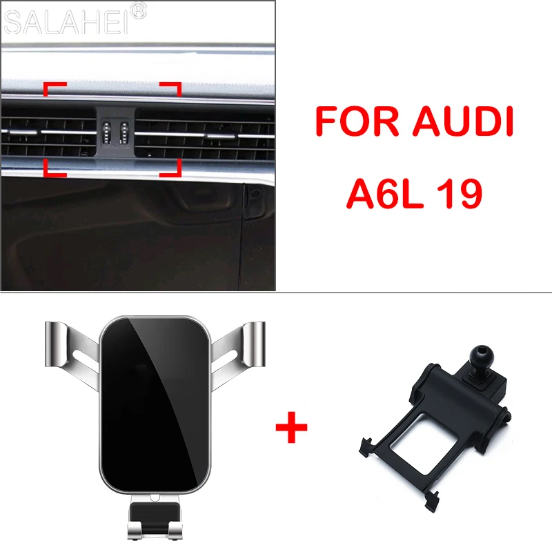 Car Mobile Phone Holder Stand For Audi A6 A7 2019 2020 2021 2022 Dashboard Mount GPS Phone Holder Clip Clamp Gravity Navigation 