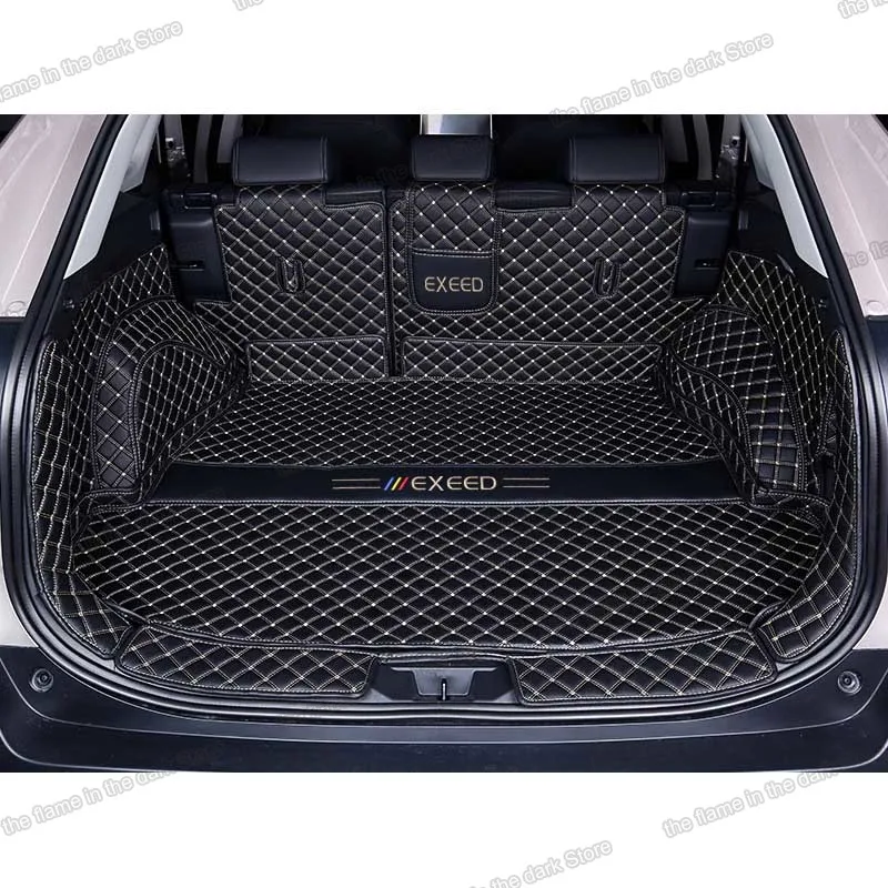 for exeed lx leather car trunk mat cargo liner 2019 2020 2021 2022 rear boot carpet interior chery accessories styling auto