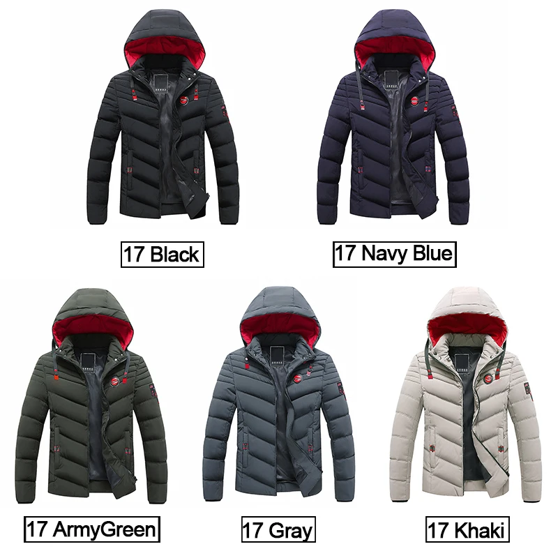 Men 2024 Winter New Windproof Warm Thick Parkas Fashion Hooded Coat Men Autumn Brand Outwear Classic Casual Parkas Jackets Men