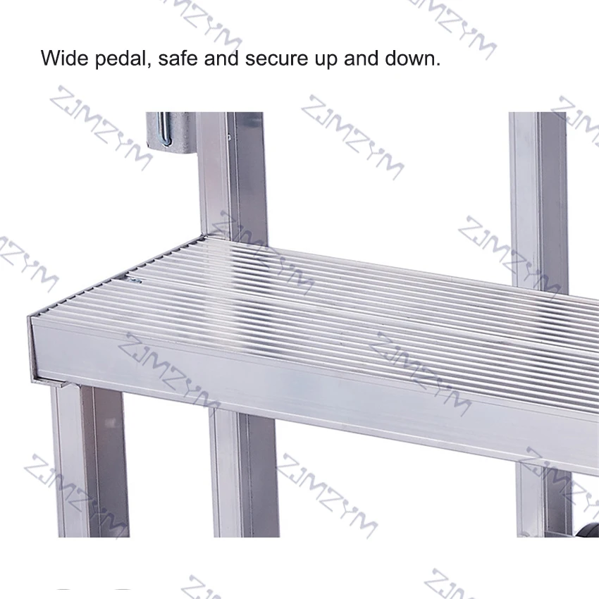 75CM DB-3EN(H) Aluminium 3 Langkah Tangga Teknik Tangga Ultra-Wide Plate Top Dirakit Meja Kerja Platform Tangga untuk Bengkel