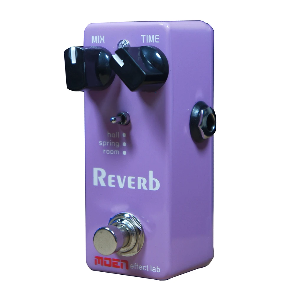 Reverb MOEN Electric Guitar Pedal Effects MIX TIME Hall Spring Room 3 Modes