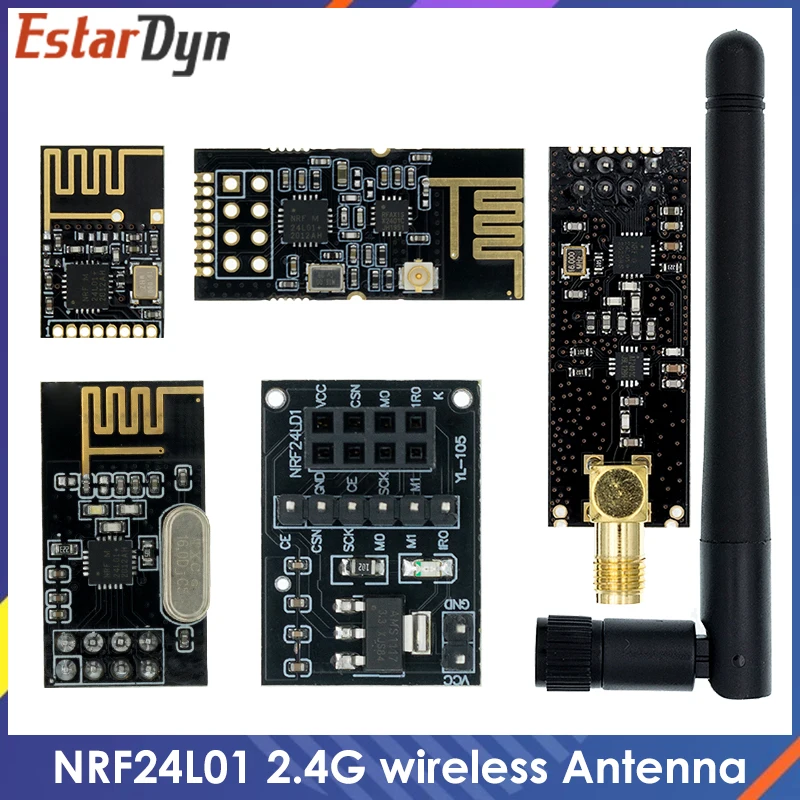 Moduł bezprzewodowej transmisji danych NRF24L01+ 2.4G, wersja ulepszona NRF24L01 2.4GHz, NRF24L01+PA+LNA, zasięg 1000 metrów, GT24