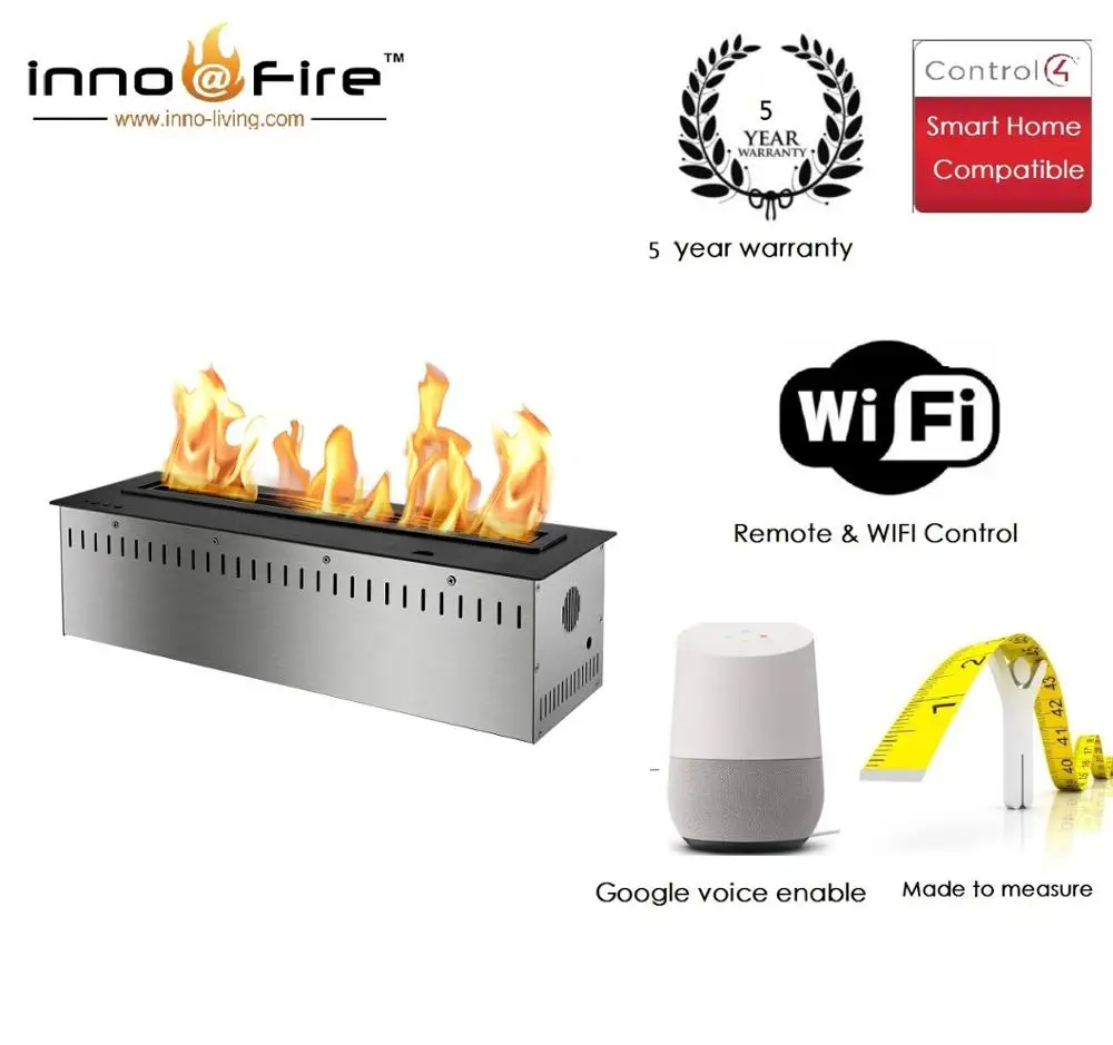 

Inno-Fire 36 inch wifi intelligent smart bio ethanol intelligent house fireplace