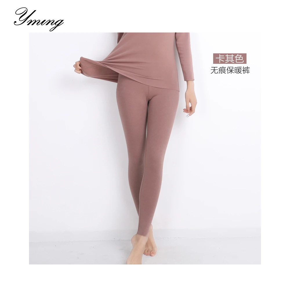 

YMING Women's Plus Velvet Comfortable Warm Leggings Self-Heating Solid Color Warm Pants Plus Velvet Leggings Ladies Leggings