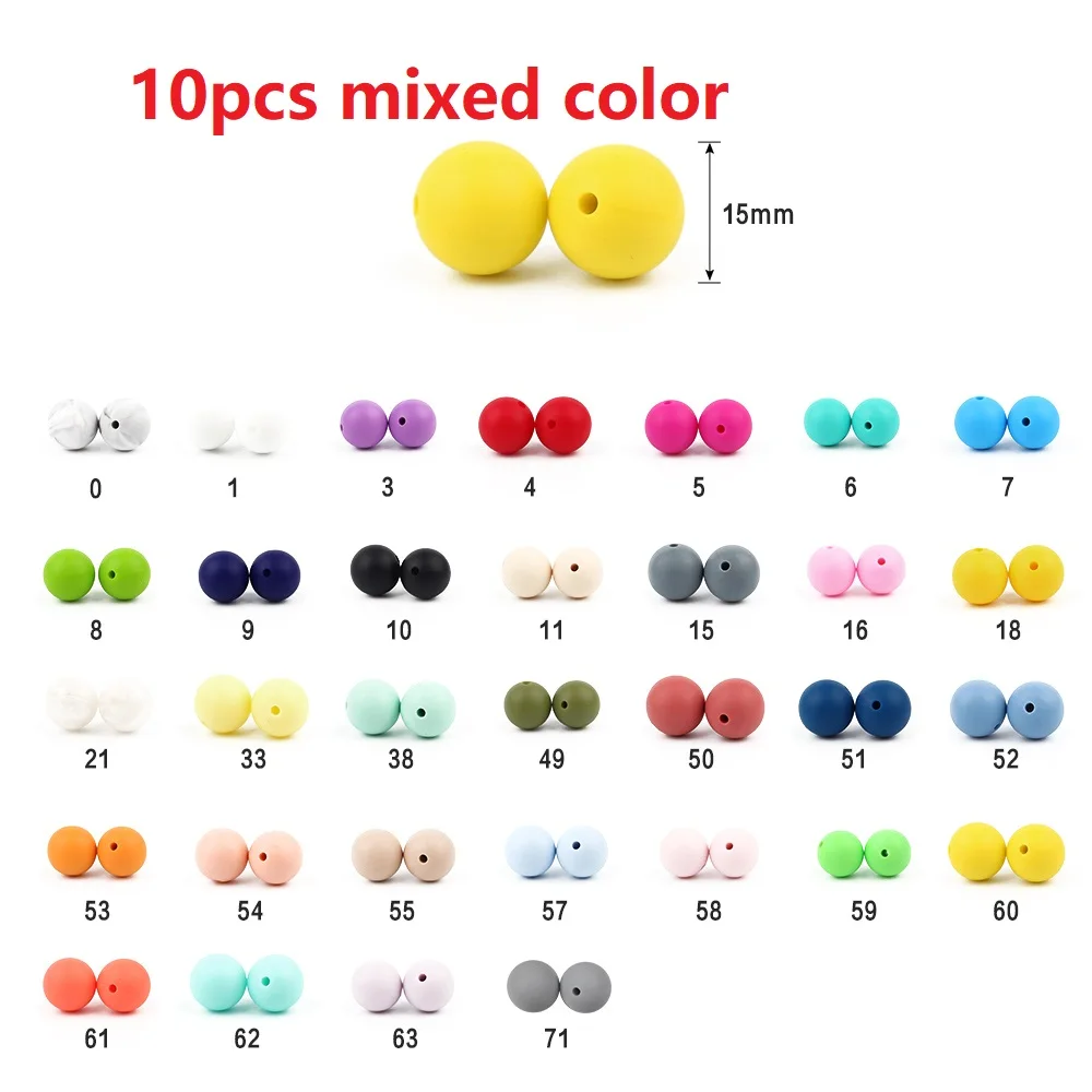 BOBO.BOX Silikon Beißringe Perlen Umweltfreundliche BPA FREI Baby Zahnen Brief Perlen Schnuller Kette Clip DIY Halskette Rattail Cord – Detail 18