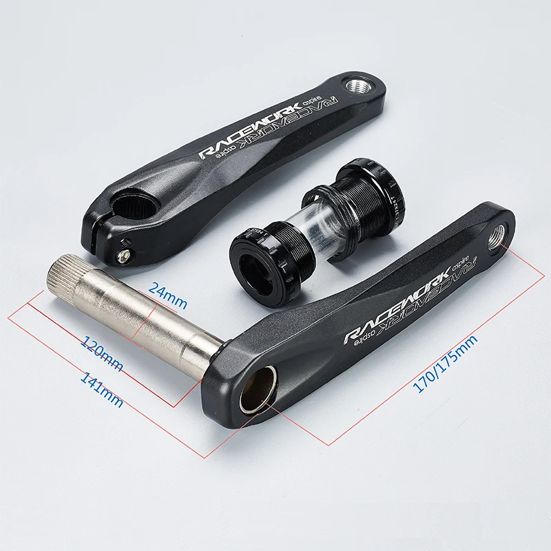 RACEWORK MTB Kurbelgarnitur 170/175mm Mountainbike Kurbel Schmal Breites Kettenblatt 32/34/36/38T 11/12S Fahrrad Kurbelgarnitur Kettenrad Für GXP – Detail 11
