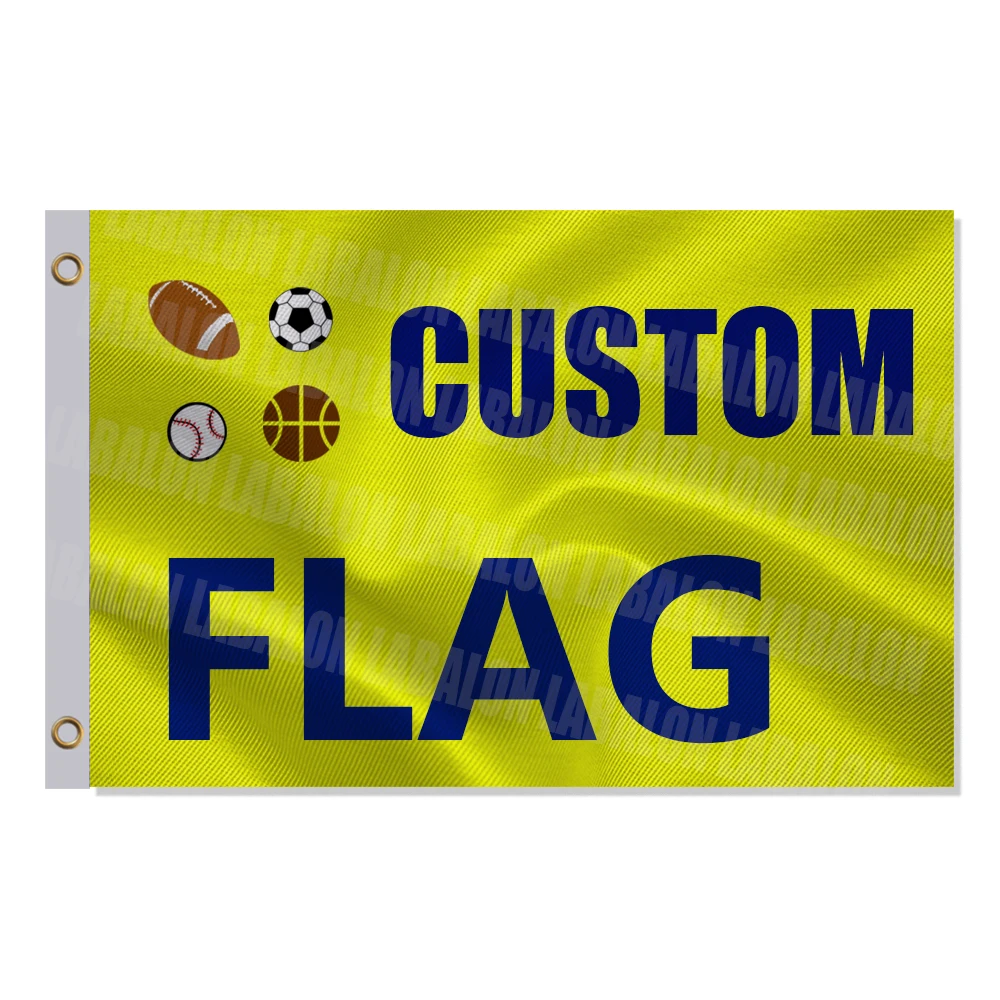 Custom 2x3ft 3x5ft 2x8ft Company Advertising Logo Sports Outdoor Club Digital Printing Banner and Flag