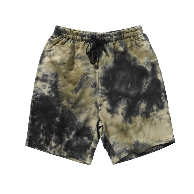 The New Summer Tie-Dyed Sports Shorts For Men And Women Streetwear Pocket Cotton Shorts For Men's Casual  Beach Vintage Shorts