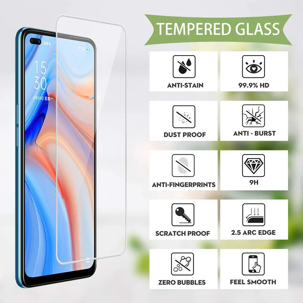 Screen Protector for OPPO Reno4 5G Reno3 Pro Film Cell Phone 9H Hard Glass Tempered Glass for OPPO Reno2 F Reno Ace A Z