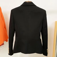 TOP QUALITY New Fashion 2026 Designer Jacket Women's Classic Double Breasted Metal Lion Buttons Blazer Outer Size S-5XL - Image 2