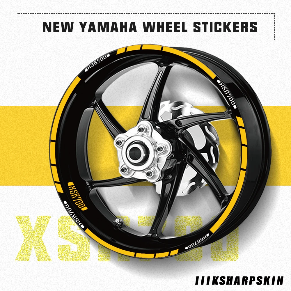 High quality motorcycle sticker trend men's wheel reflective decorative decal tire stripe film for Yamaha XSR700 xsr 700