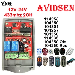 433.92mhz AVIDSEN Receiver Switch 12V-24V For AVIDSEN 104251 104250 104257 654250 114253 Garage Door Remote Control 2 Channels