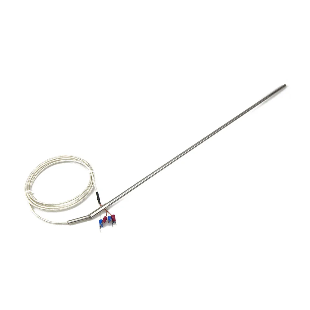 FTARP08 PT100 type 4 wires 2m FEP cable 500mm 316L stainless steel flexible probe sheathed RTD temperature sensor