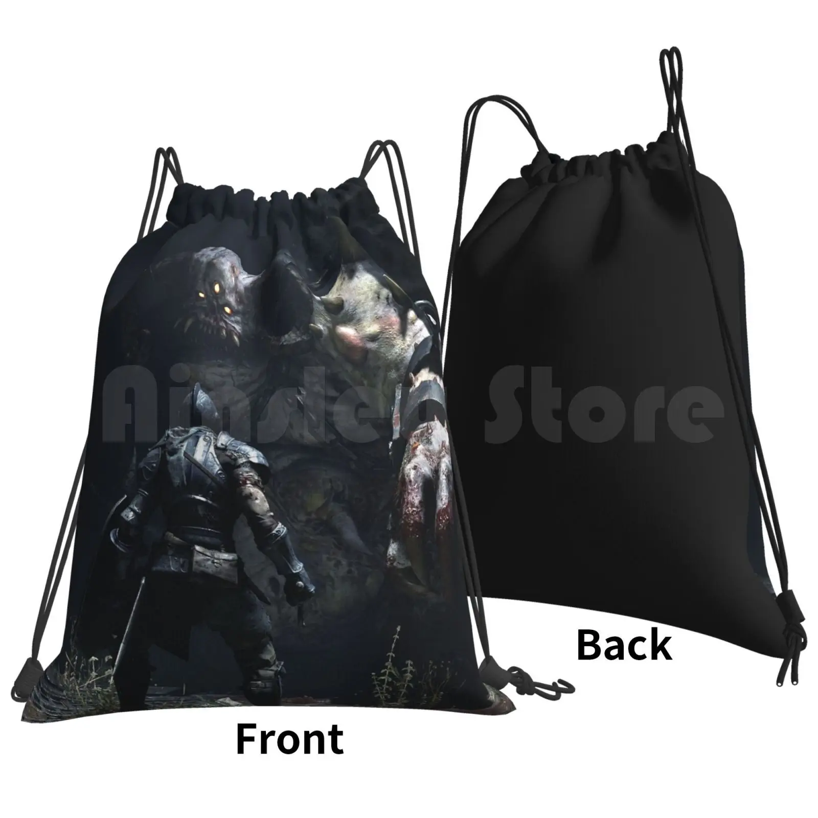 Demon's Souls Backpack Drawstring Bag Riding Climbing Gym Bag Demons Souls Gaming From Software Bluepoint Games Rpg Ps5 Ps4