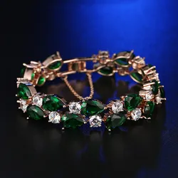HUAMI Mona Lisa AAA Zircon Bracelets Bangles Luxury Wedding Bracelets for Women Crystal Jewelry Wedding Party Gift