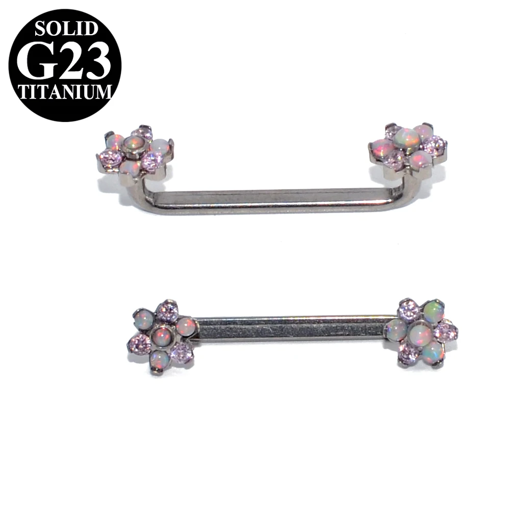 1PC G23 Titanium CZ Gem Internally Threaded  Surface Barbell Micro Dermal Anchor 14G Crystal Steel Body Piercing Jewelry