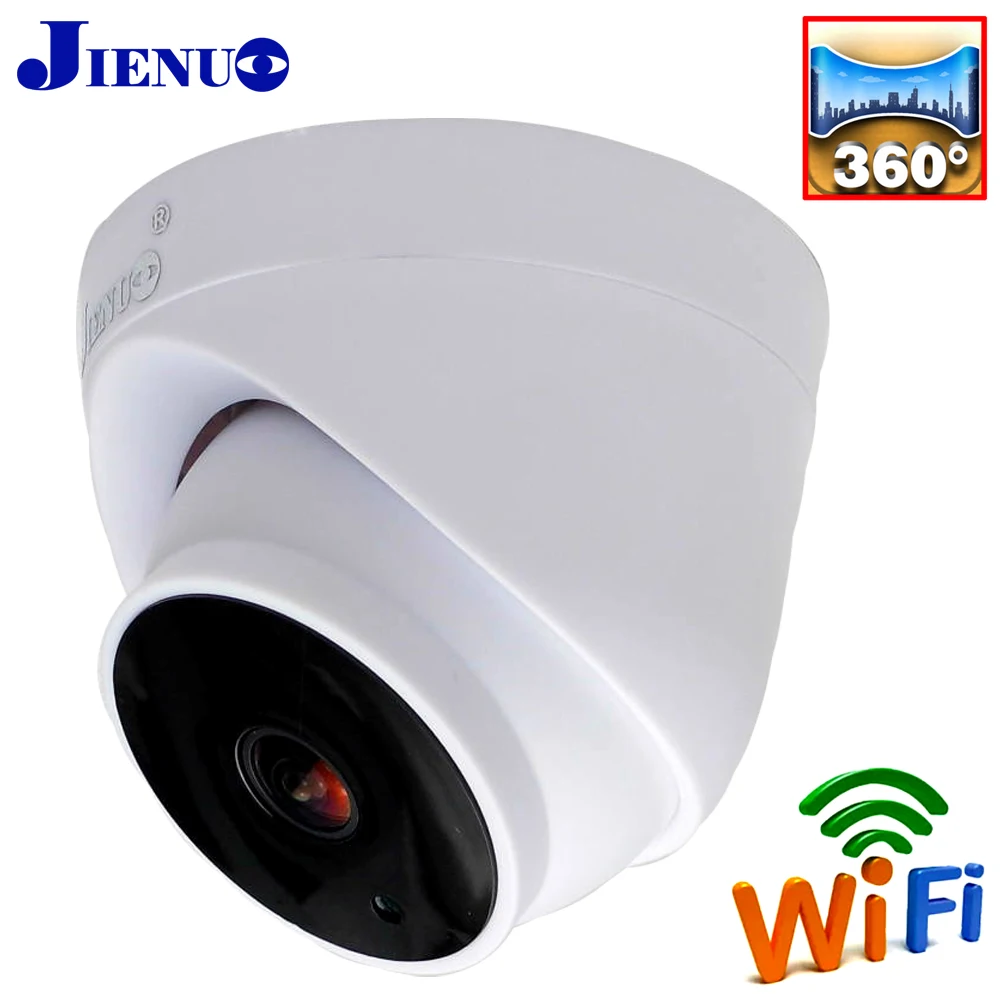 

JIENUO 1080P HD Panoramic View Wireless Camera Ip Cctv Security Surveillance Video Audio Cam Infrared Dome Wifi Smart Home Ipcam