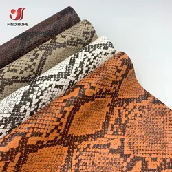 Snakeskin Pattern PU Faux Leatherette Sewing Fabric Vinyl Synthetic DIY Craft Brooch Bag Bow Craft Making Shoes Decor Material