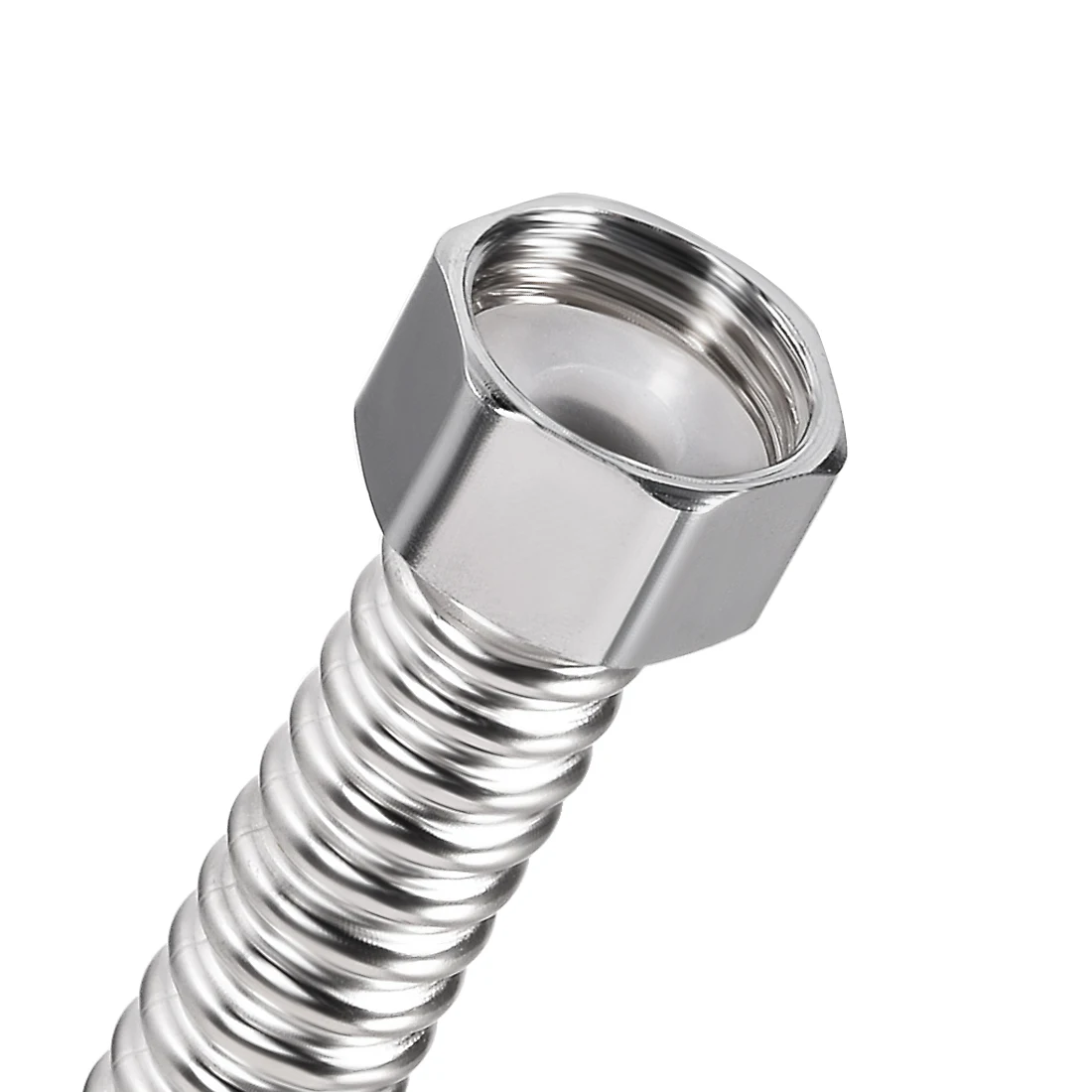 Uxcell-cabo de água em aço inoxidável com corrugada, 31.5 polegadas, comprida, g1/2, conector fêmea