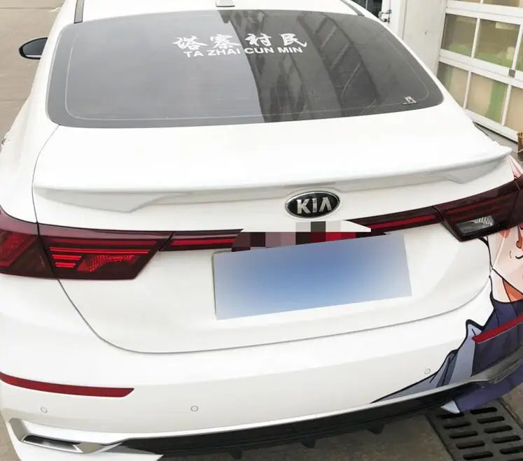 For Kia Forte Spoiler 2019-2021 Kia K3 Spoiler yWK ABS plastic Material Car Rear Wing Color Rear Spoiler