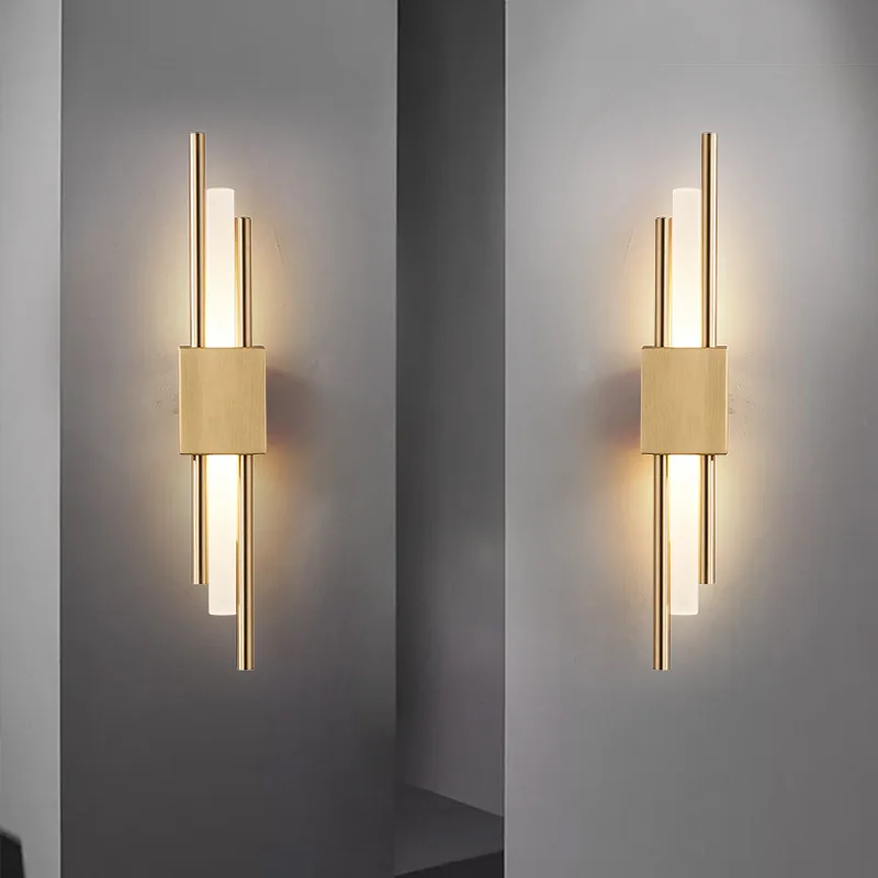 Nieuwe Moderne Stijlvolle Led Wandlamp Nordic 50Cm Up Down Goud Zwart Acryl Pijp Voor Woonkamer Slaapkamer Bed decor Sconces Licht