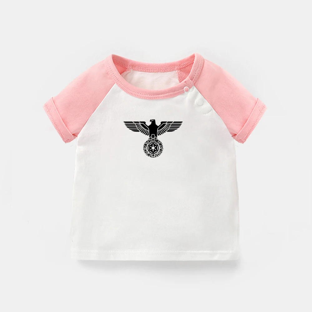 

IMPERIAL EAGLE 30 SECONDS TO MARS Design Newborn Baby T-shirts Toddler Graphic Raglan Color Short Sleeve Tee Tops