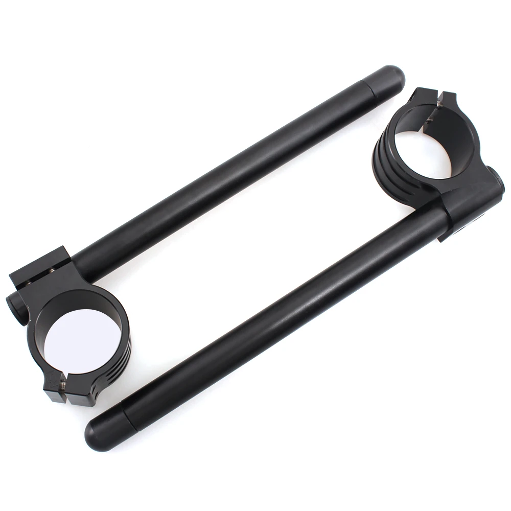 Motorcycle Cafe Racer Adjustable Racing CNC Black Clipon Clip On Front Fork Handlebar Handle Bar 33 35 37 39 41 43 45 48 50 51mm