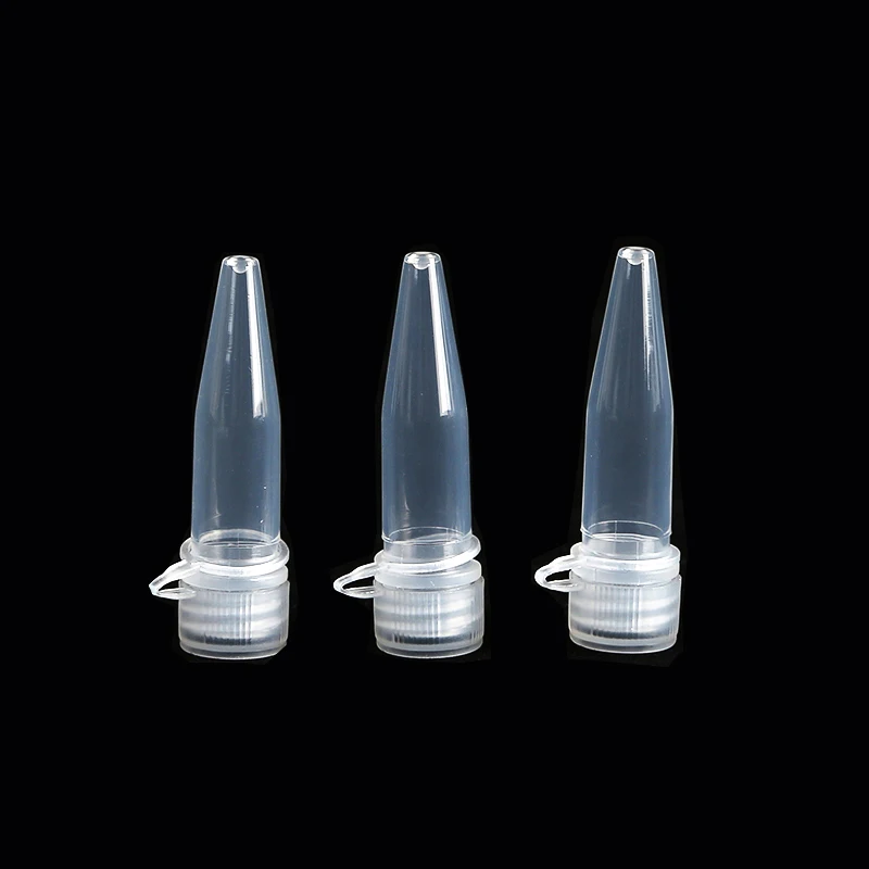 100pcs 1.5ml Screw Cap Skirted Centrifuge Tube for Lab Experiment , Plastic Centrifugal Freezing Tube With Transparent Cap