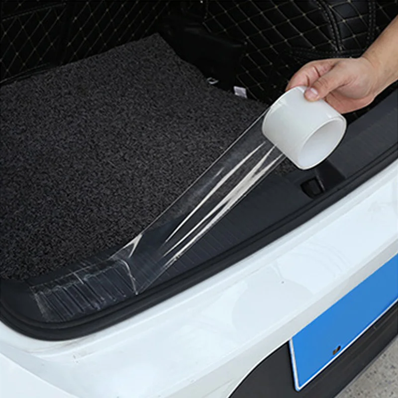 Car Stickers Door Sill Strip Bumper Sticker Car Protect Sticker Nano Tape Vinyl Accessories Car Trunk Auto Door Sill Full Body