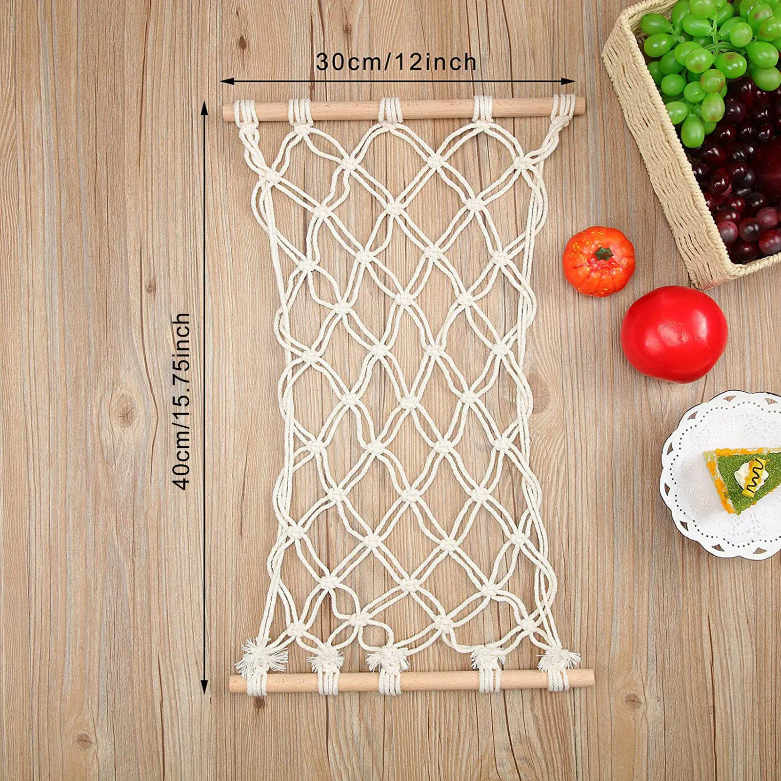 Under Cabinet Fruit Vegetables Hammock Hanging Reusable Mesh Net Storage Organizer Basket Decorative For Home Kitchen Tool 2021