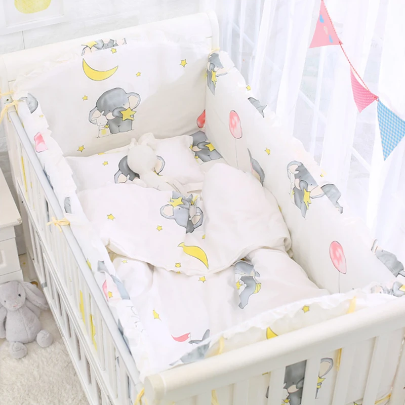 

Cotton Baby Crib Bumper Set Bedding Set Bed Bumper Baby Infant Cradle Cot Protector