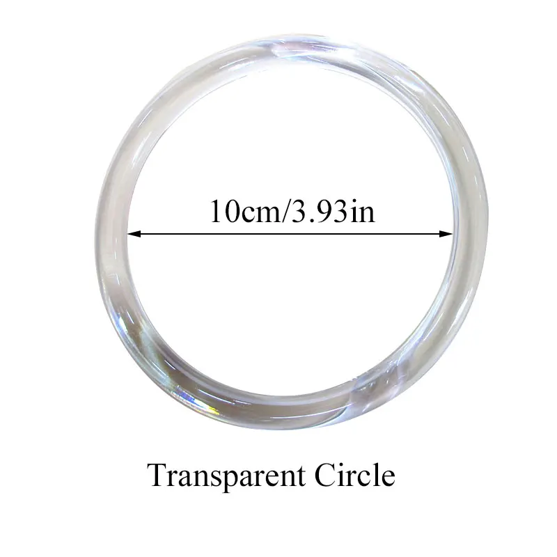 2019 Transparent Round Plastic Bag Handles Replacement DIY Handbag Purse Making Shopping Tote Bag Parts Accessories Anse de sac