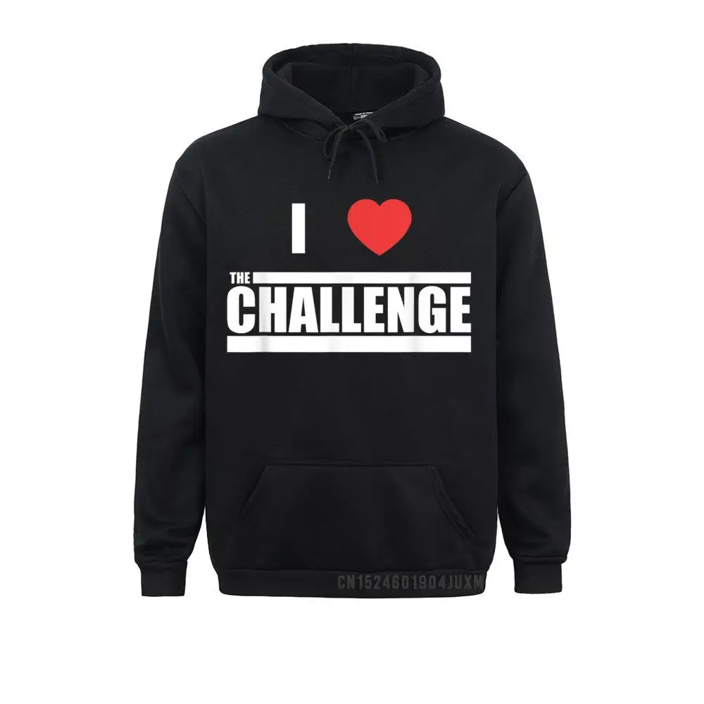 Challenge I Love The Challenge Hooded Tops Male Long Sleeve Hoodies 3D Printed Winter Men Sweatshirts Cool Clothes Plain