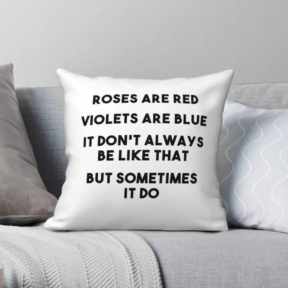 Sometimes It Be Like That Square Pillowcase Polyester Linen Velvet Printed Zip Decor Pillow Case Room Cushion Cover 18