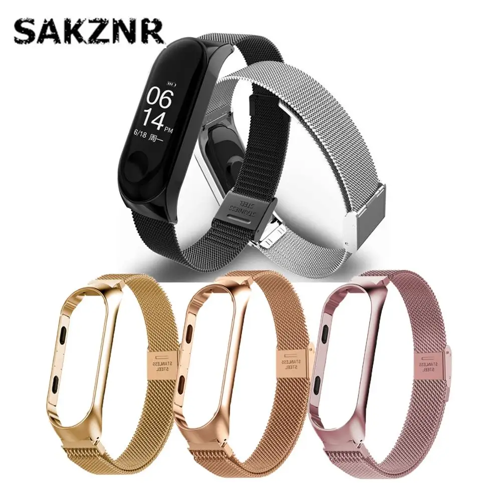 

Metal Strap for Xiaomi Mi Band 6 5 4 3 nfc Fashion Stainless Steel Smart Bracelet Watchband Sports Wristwatch Replacement Belt