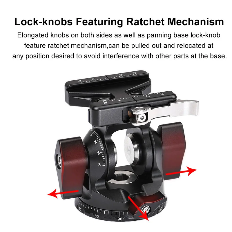 SUNWAYFOTO DT-03 Tilt Head for Monopod and Tripod XXlbs Load Capacity