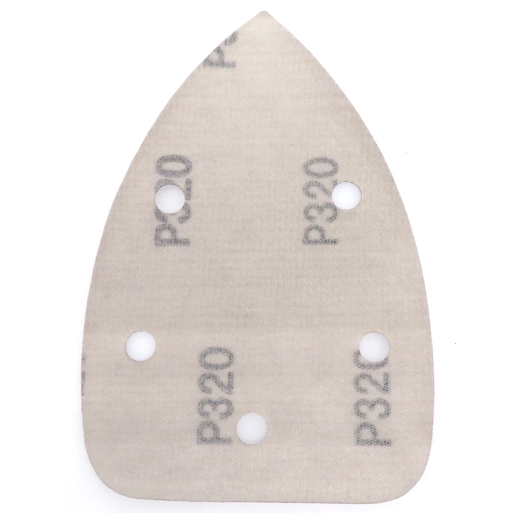 10pcs 140*98 MILLIMETRI Carta Vetrata Triangolo Levigatrice Sabbia Gancio di Carta Anello di Carta Vetrata Disco Utensili Abrasivi Per La Lucidatura Grit 40-1000